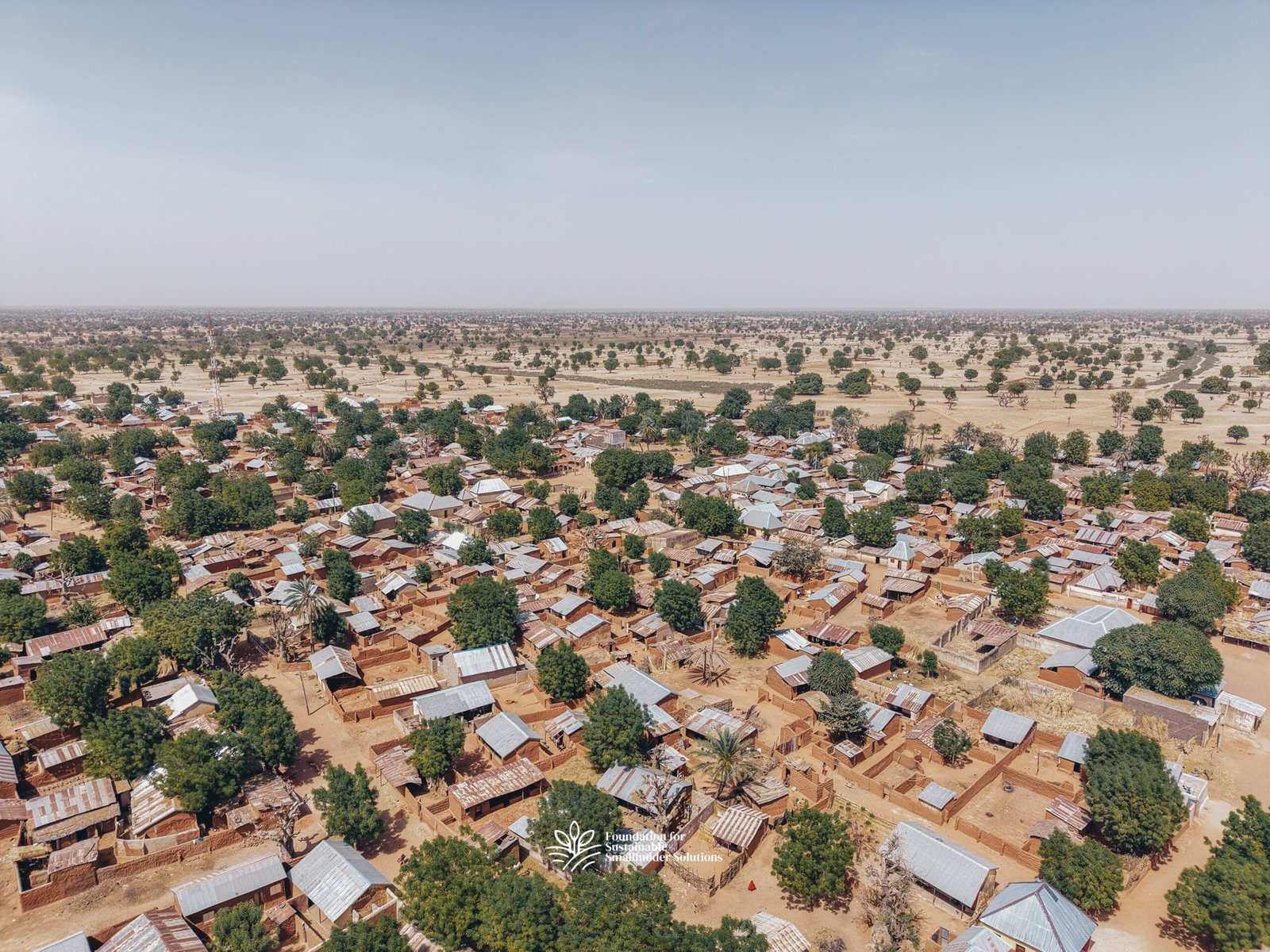Aerial view of a rural Bauchi community used as the ESTRRA programme source image.